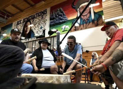 Native Americans Drumming