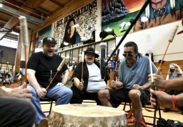 Native Americans Drumming