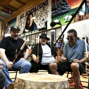 Native Americans Drumming