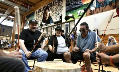 Native Americans Drumming